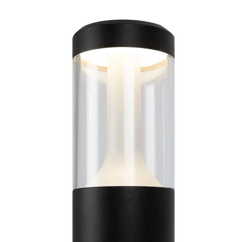 Koln - Borne LED cylindrique en acier, style contemporain
