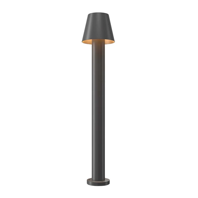 Harz - Borne LED à chapeau en acier, style contemporain