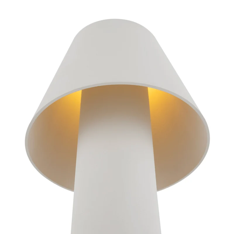 Harz - Borne LED à chapeau en acier, style contemporain