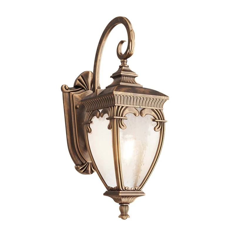 Fleur - Applique murale façon lanterne en acier, style baroque