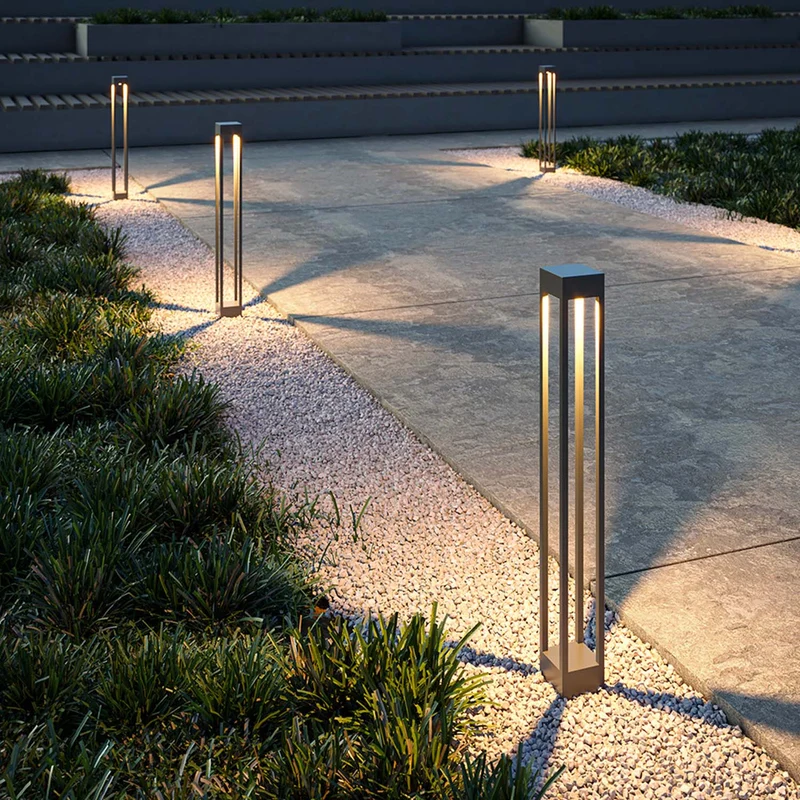 Elbe - Lampadaire LED architectural en acier, style contemporain