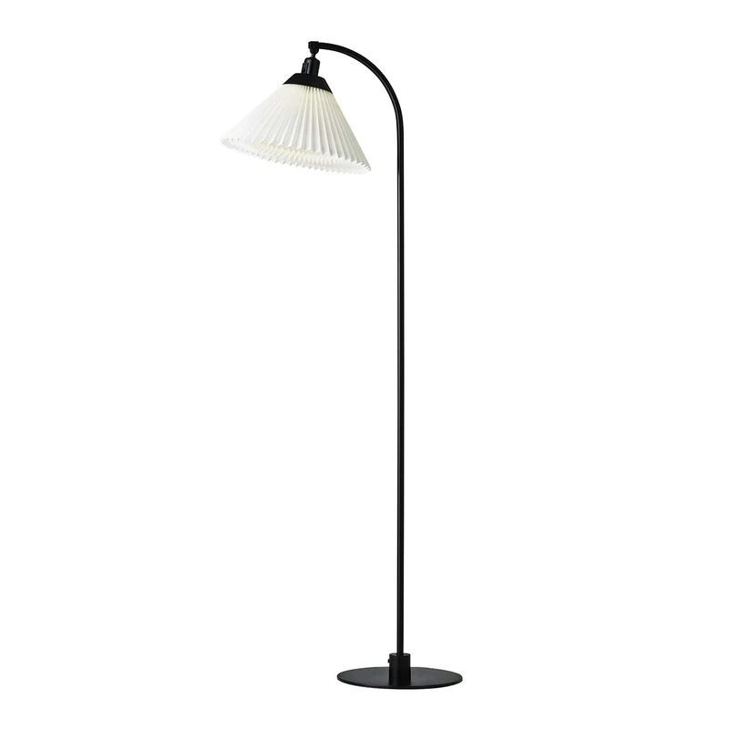 Model 368 - Lampadaire en acier et papier plissé, style scandinave