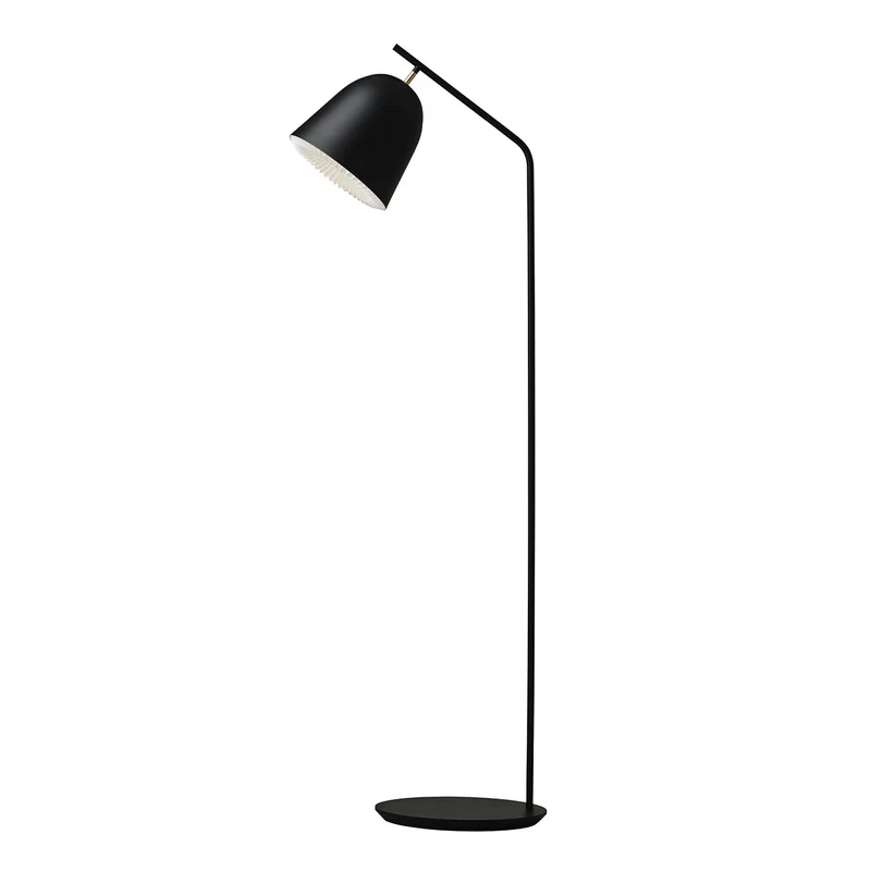 Model 355 Caché - Lampadaire en acier et papier plissé, style scandinave