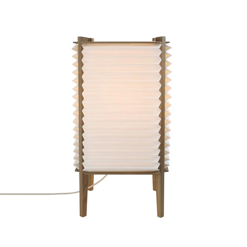 Model 303 Bee Hive - Lampe à poser en bois et papier plissé, style japandi