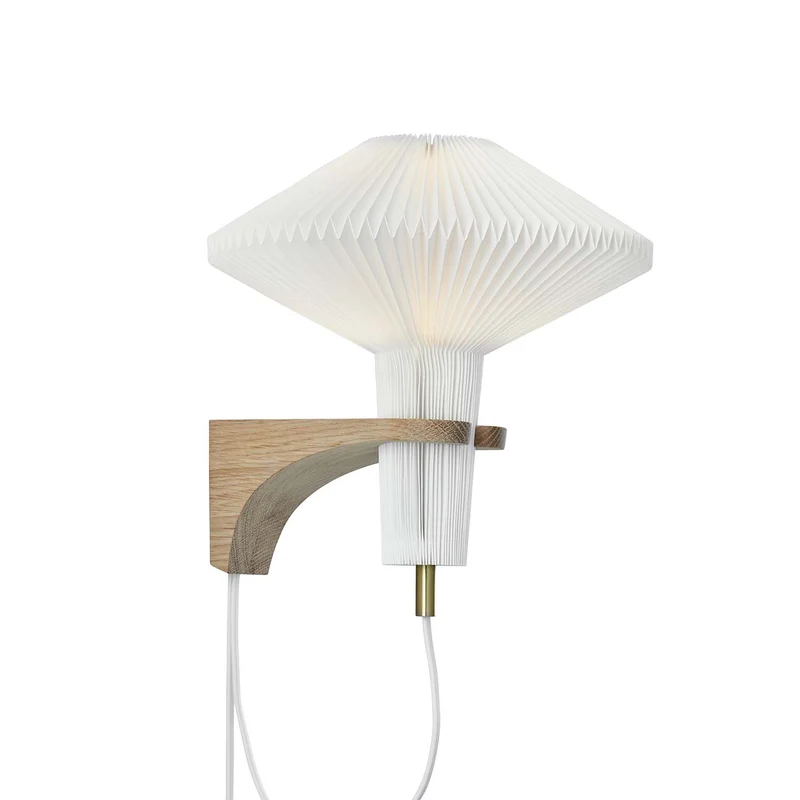 Model 204 Mushroom - Applique murale en bois et papier plissé, style vintage