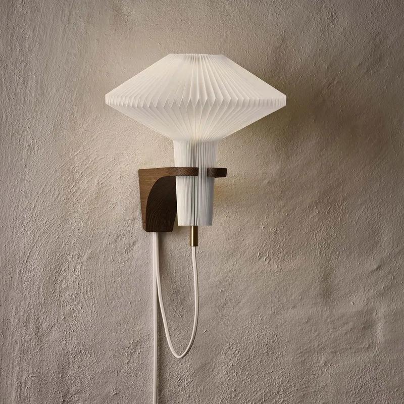 Model 204 Mushroom - Applique murale en bois et papier plissé, style vintage
