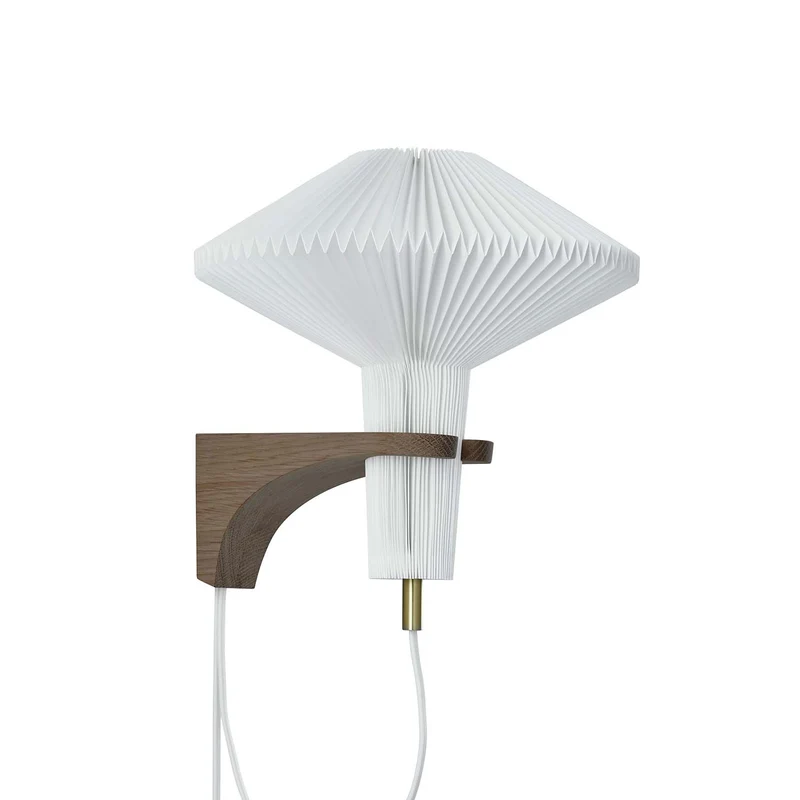 Model 204 Mushroom - Applique murale en bois et papier plissé, style vintage