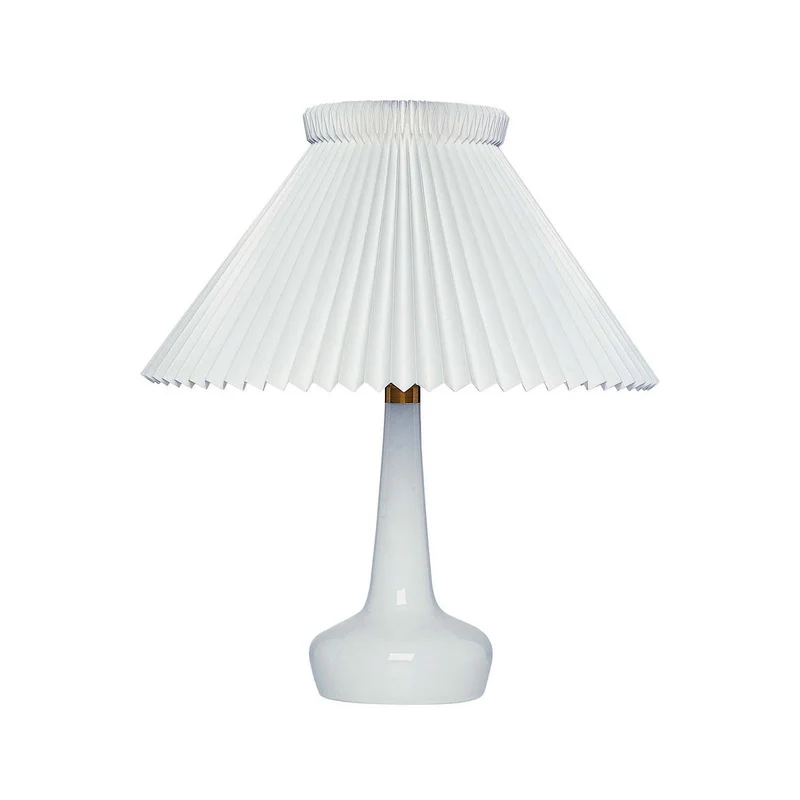 Model 311 - Lampe à poser en verre et papier plissé, style vintage