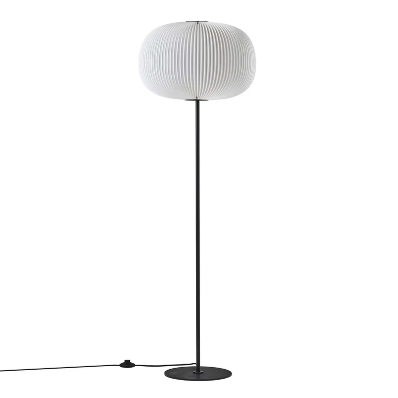 Model 332 Lamella - Lampadaire en acier et PVC plissé, style scandinave