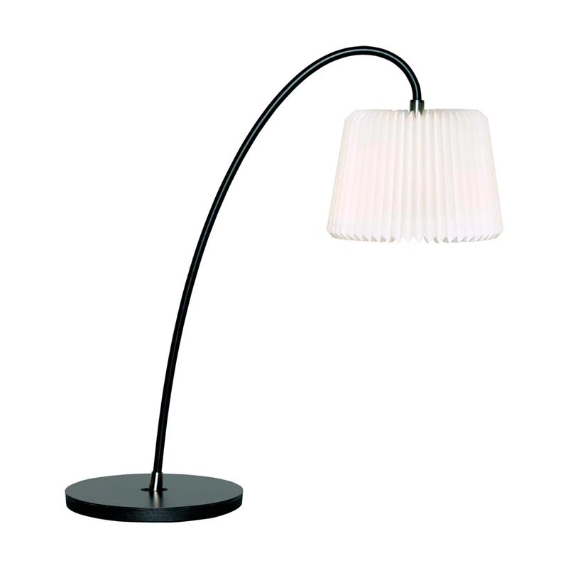 Model 320 Snowdrop - Lampe à poser en acier et papier plissé, style scandinave