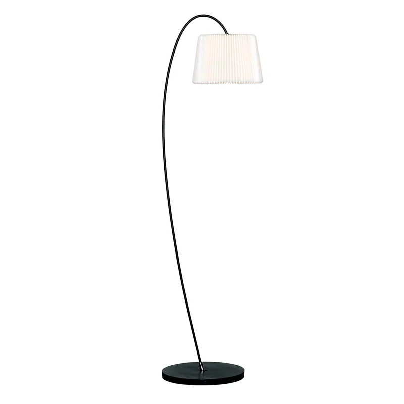 Model 320 Snowdrop - Lampadaire en acier et papier plissé, style scandinave