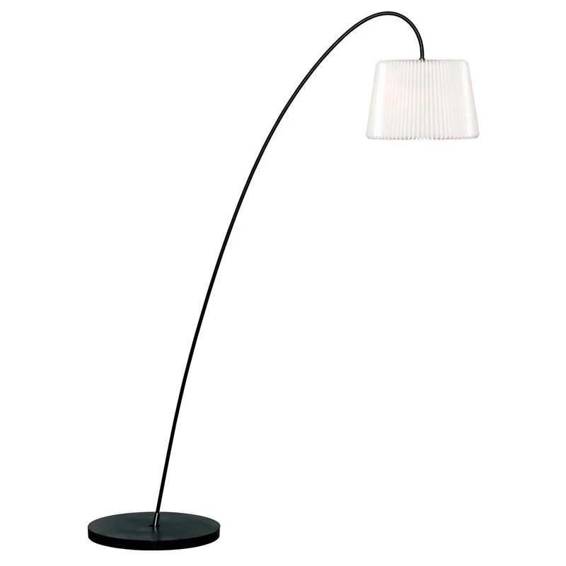 Model 320 Snowdrop - Lampadaire en acier et papier plissé, style scandinave