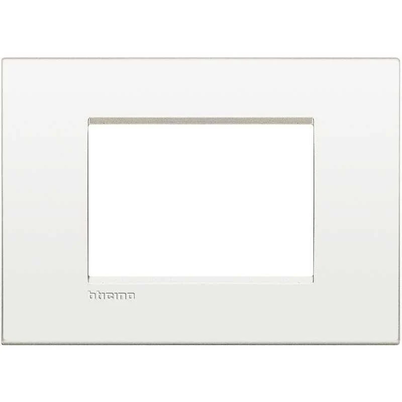 BTICINO LNC4803BN - Placca 3 Posti Quadra Bianco Puro LivingLight Air