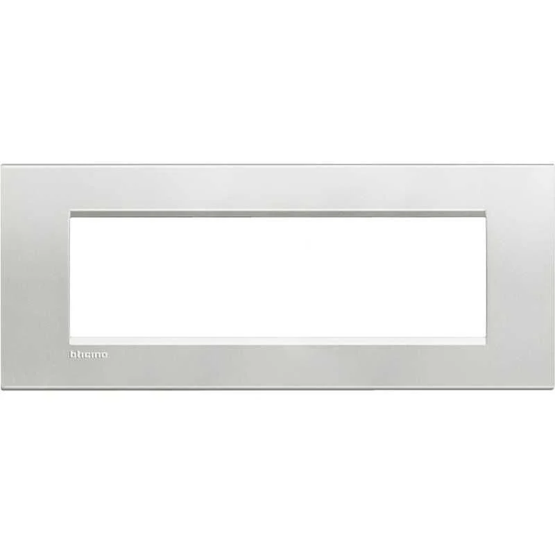 BTICINO LNA4807AG - Placca 7 Posti Quadra Argento LivingLight