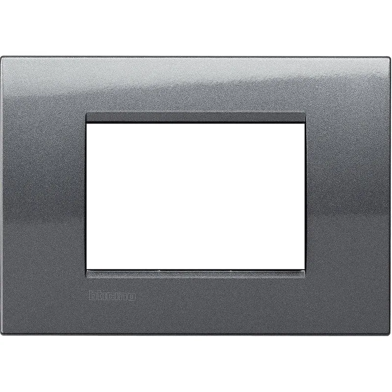 BTICINO LNA4803AC - Placca Acciaio 3 Posti Quadra Bticino Living