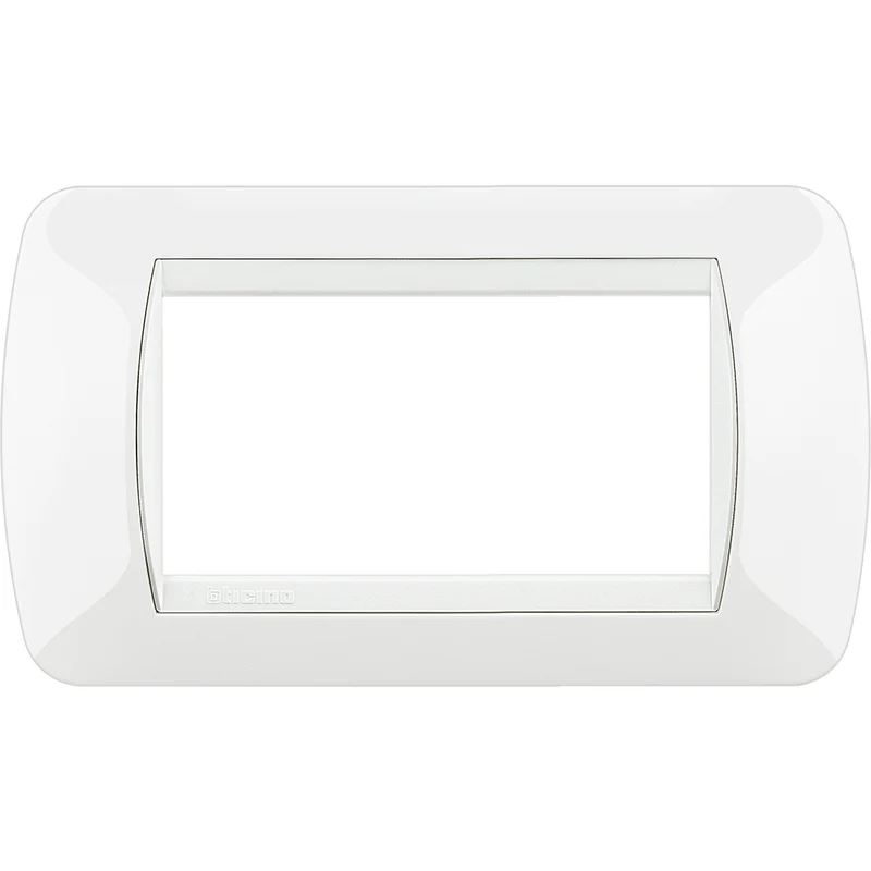 BTICINO L4804BI - Placca 4 Moduli - Bianco - LivingLight