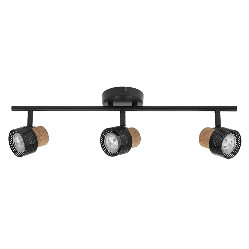 LEDVANCE DECOR SPOT CORK lampada da soffitto, 3 x 3,4W, 690lm, nero