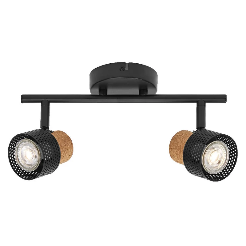 LEDVANCE DECOR SPOT CORK lampada da soffitto, 2 x 3,4W, 460lm, nero