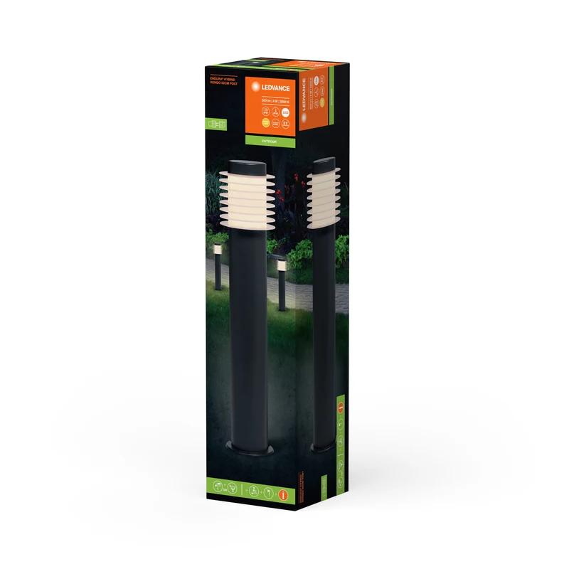 LEDVANCE ENDURA IBRIDO SOLARE RONDO Lampione, 4W, 250lm