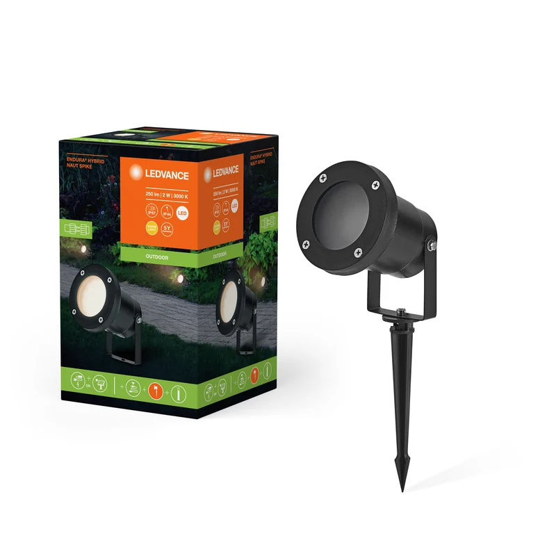 LEDVANCE ENDURA IBRIDO SOLARE NAUT SPIKE Faretto da giardino, 2W, 100lm