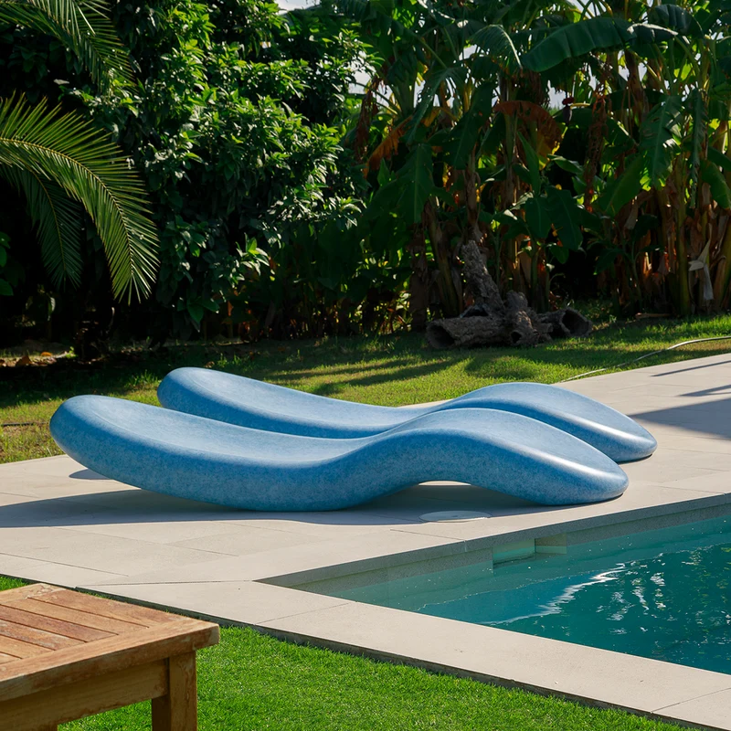 CIRCOOLAR Lettino da giardino Rasa Materiale riciclato