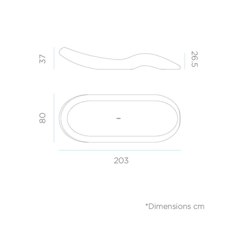 CIRCOOLAR Lettino da giardino Rasa Materiale riciclato