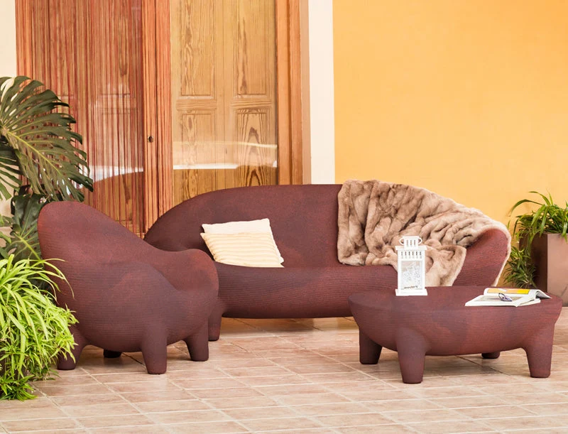 Set x1 Tavolino Martinica + x2 Poltrona da esterno Aruba