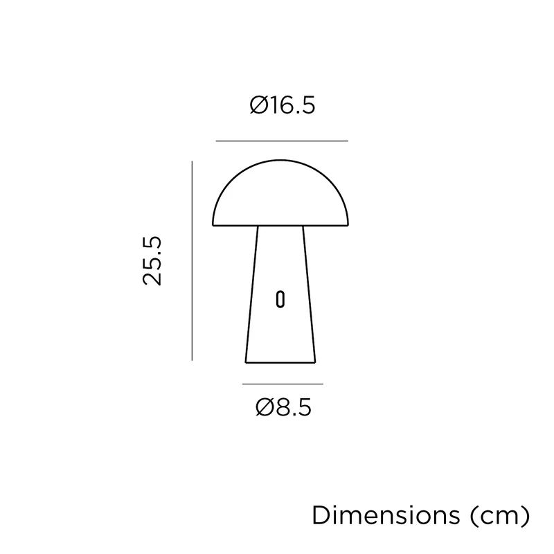 Lampada decorativa a batteria SHITAKE NERO