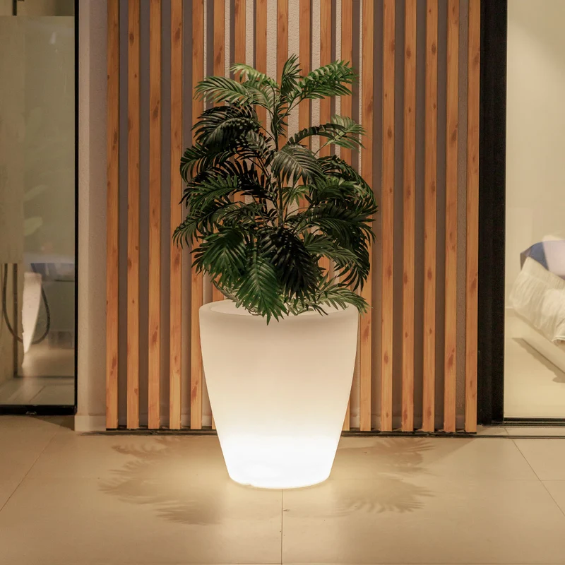 Vaso tondo con luce VIOLETA 55 CAVO