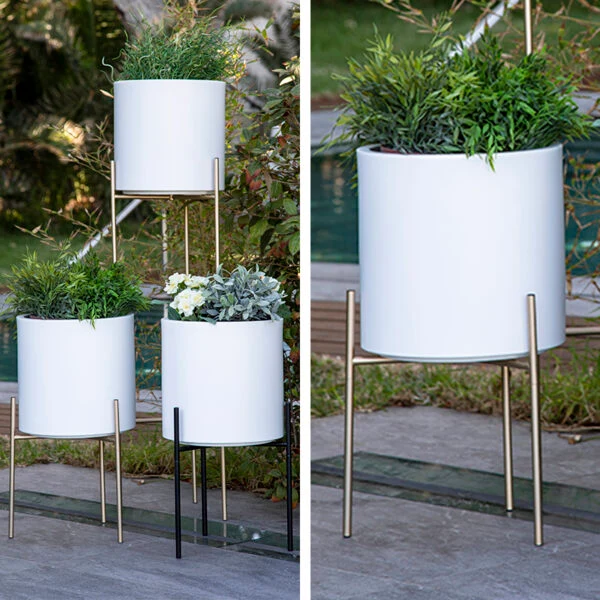 PORTAPIANTE LIFT + HORTENSIA 30 BIANCO