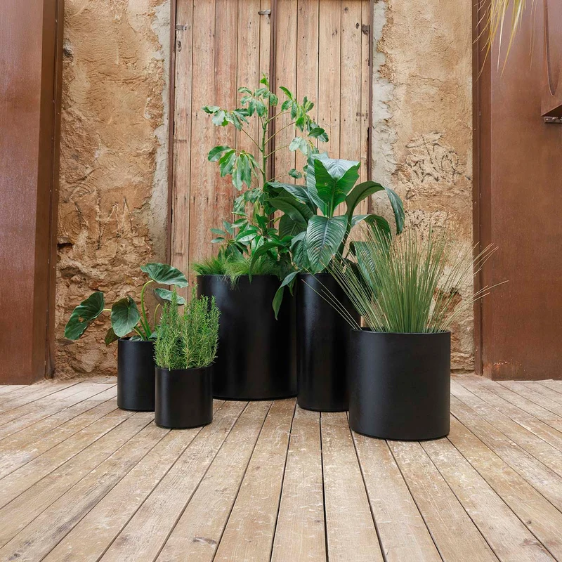 VASO CILINDRICA ALTA A COLORI HORTENSIA 80