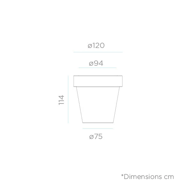 Vaso grande con luce MAGNOLIA 120CM