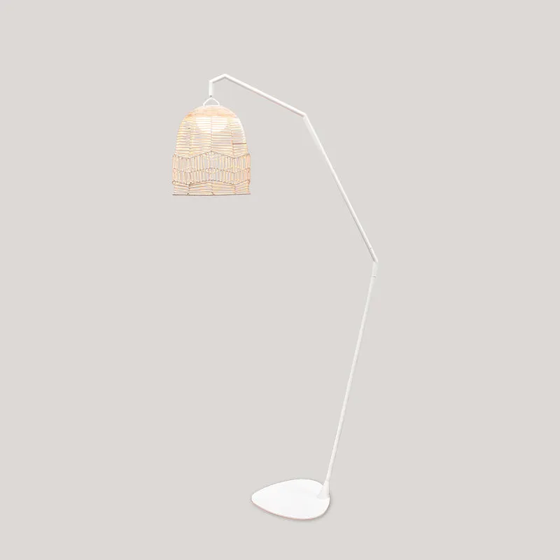 Lampada da terra bianca a batteria SANTORINI