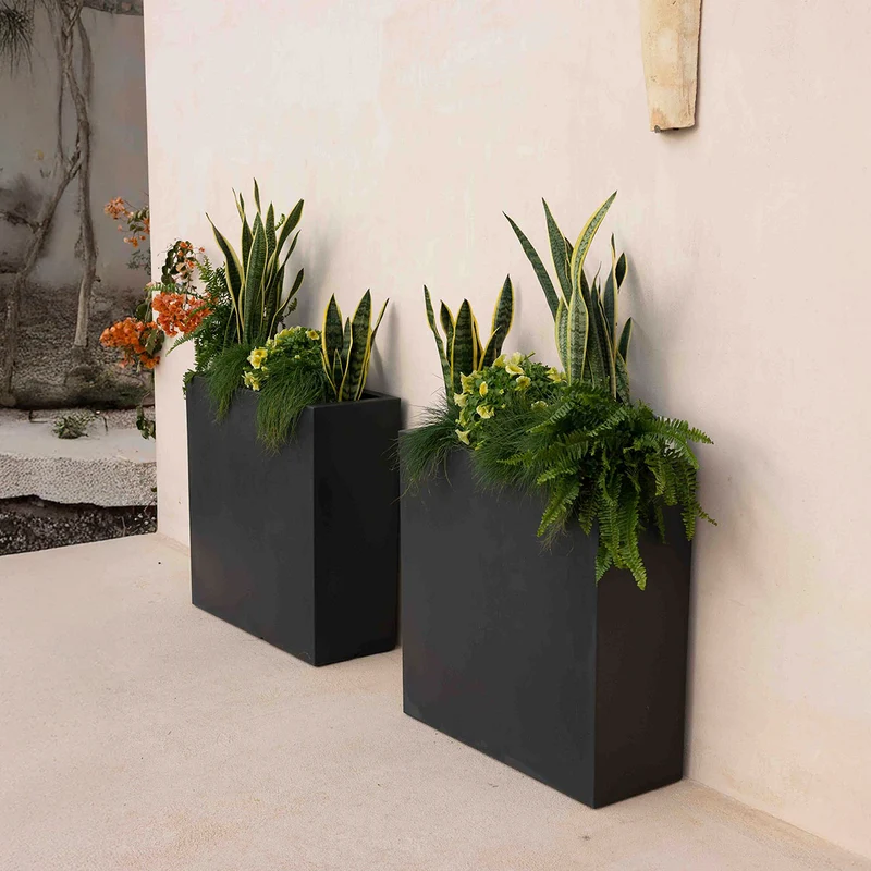 Vaso rettangolare JUNCO 80