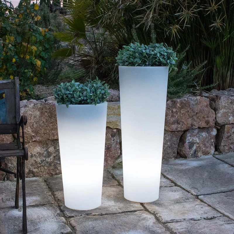 VASO ALTO FICUS 60 CON LUCE