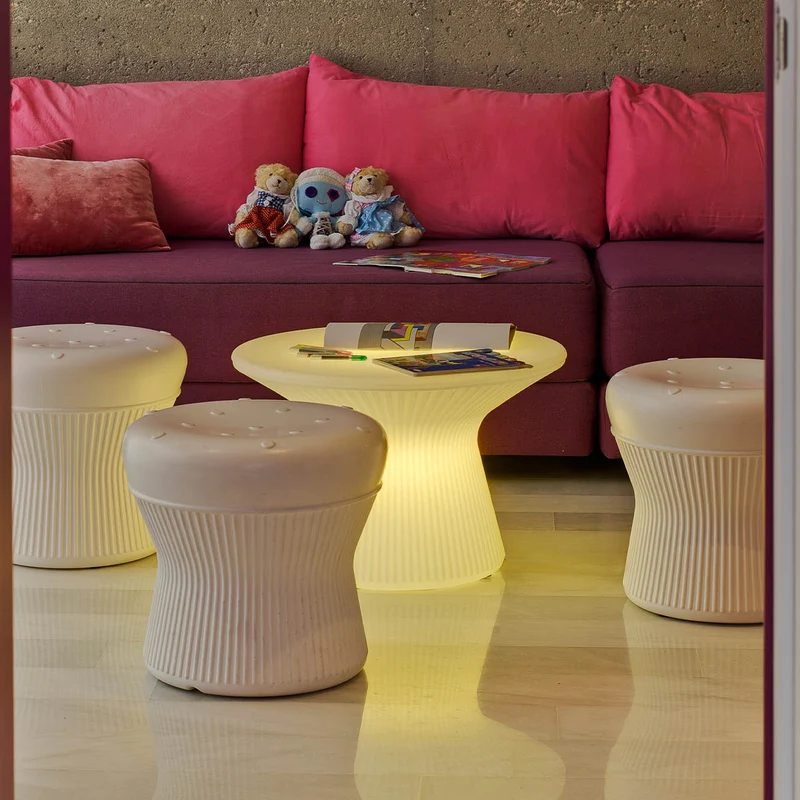 SGABELLO TONDO CORFU 40 CON LUCE / SENZA LUCE