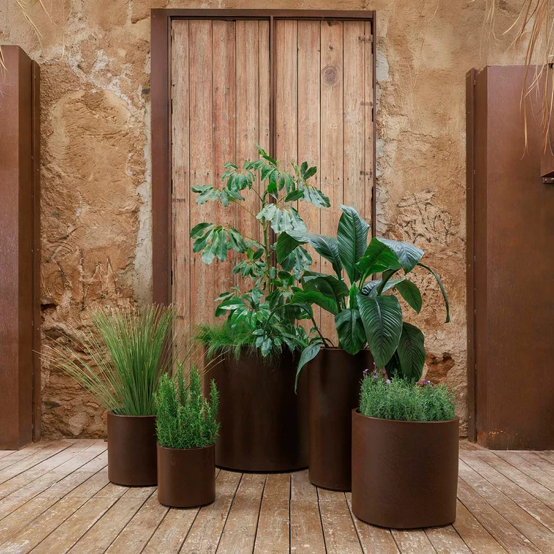 VASO CILINDRICA ALTA A COLORI HORTENSIA 80