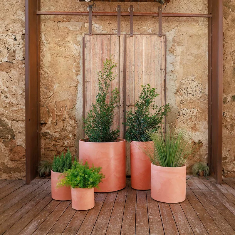 VASO CILINDRICA ALTA A COLORI HORTENSIA 80