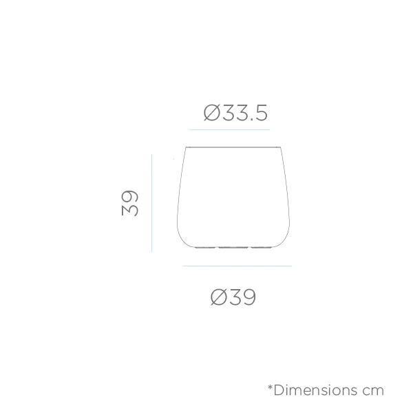 Vaso tondo CAMELIA 40