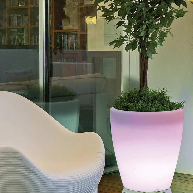 Vaso tondo con luce VIOLETA 55