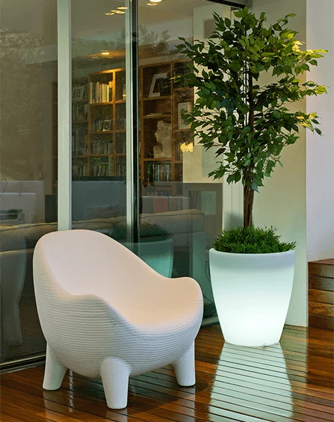 Vaso tondo con luce VIOLETA 40
