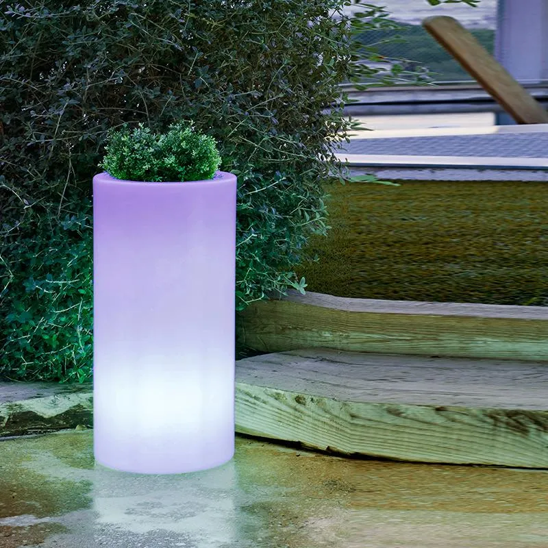 Vaso tondo con luce PALMA 70