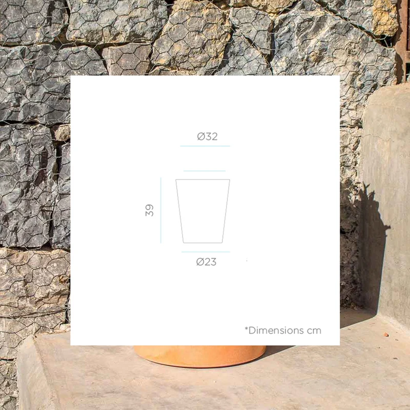 Vaso tondo GERBERA 33