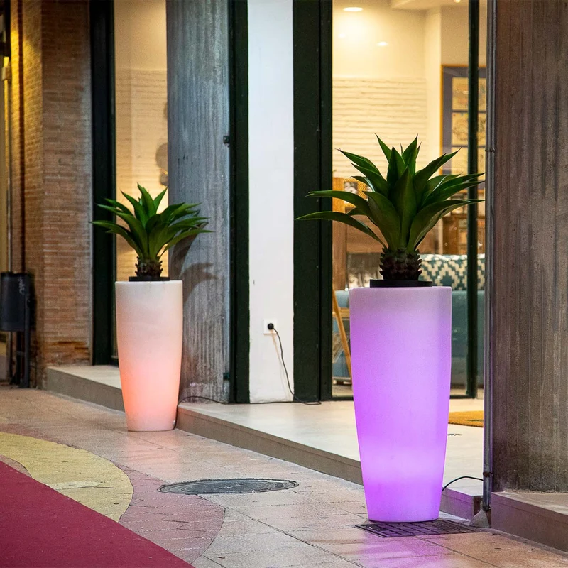 Vaso con luce BAMBÚ 90