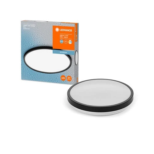 LEDVANCE ORBIS DISC lampada da bagno, nero, 18W, 2200lm