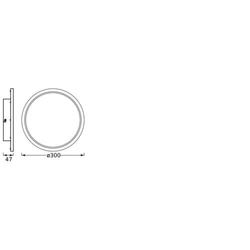 LEDVANCE ORBIS DISC lampada da bagno, nero, 18W, 2200lm