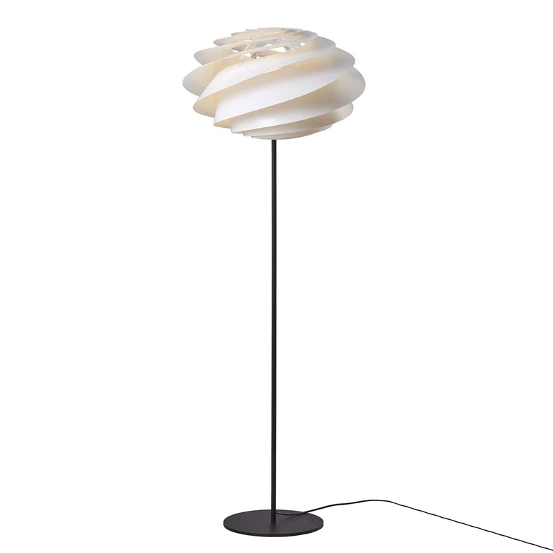 Model 331 Swirl - Lampadaire en ABS plissé, style scandinave