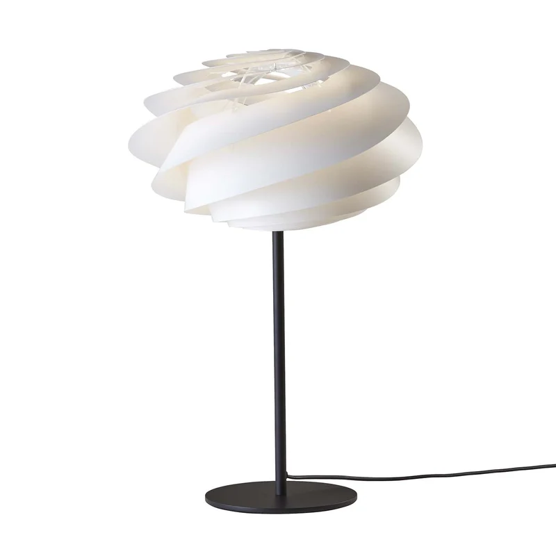Model 331 Swirl - Lampe à poser en ABS plissé, style scandinave