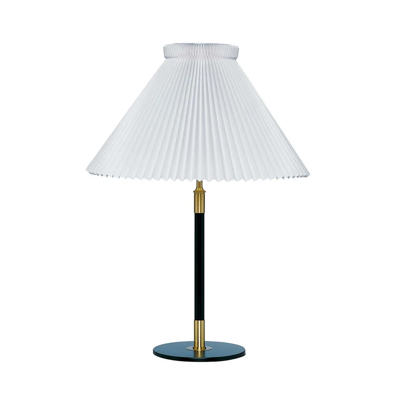 Model 352 - Lampe à poser en laiton et papier plissé, style vintage