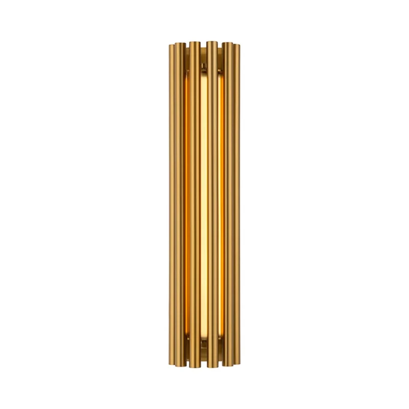 Sonata - Applique murale LED cylindrique en verre et acier, style Art déco
